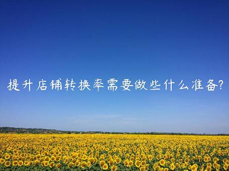 提升店鋪轉(zhuǎn)換率需要做些什么準(zhǔn)備?